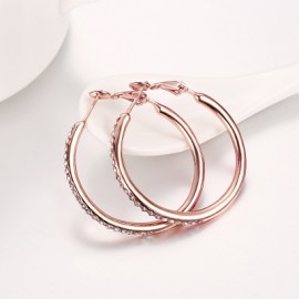 Fashion Jewelry Round Czech Diamond Earrings